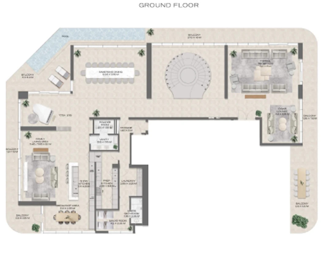 DWTN Residences ground floor plan